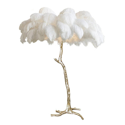 Ostrich Feather Floor Lamp, 160cm