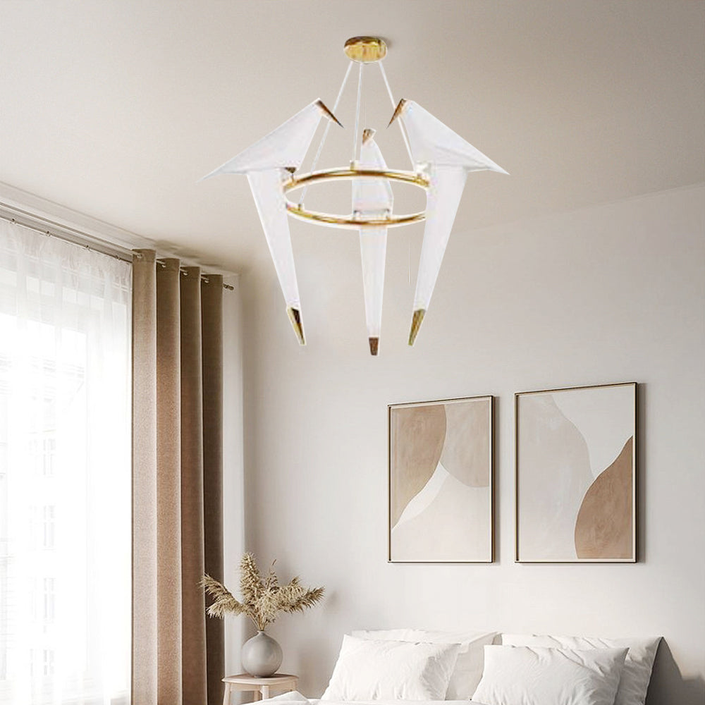 Paper Crane Origami Bird Pendant Light
