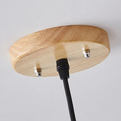 Wooden Slat Sculptural Pendant Light