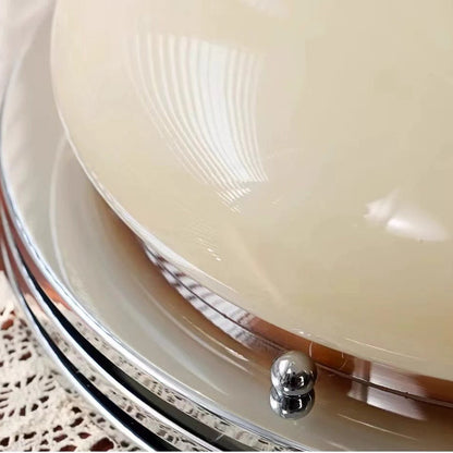 Bauhaus Amber Glass Flush Mount