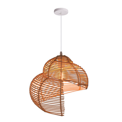 Woven Rattan Ribbon Pendant Light