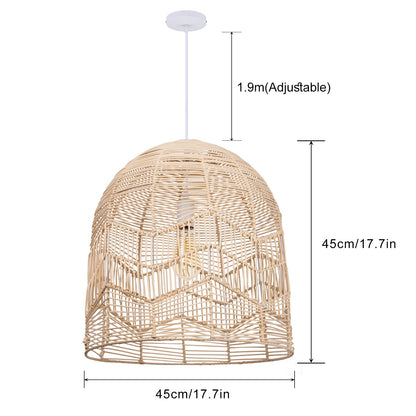 Handwoven Rattan Bamboo Ceiling Lamp