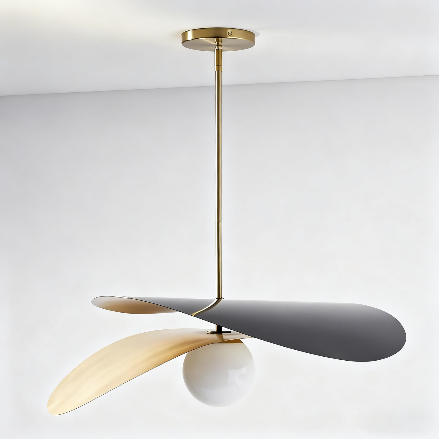 Layered Metal Petal Chandelier