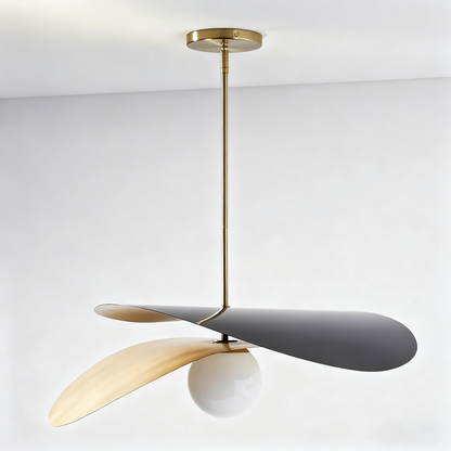 Layered Metal Petal Chandelier