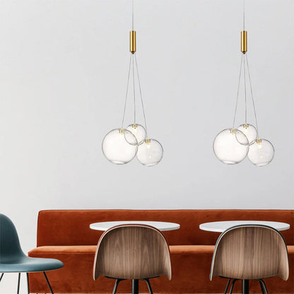 Cascading Glass Globe Chandelier