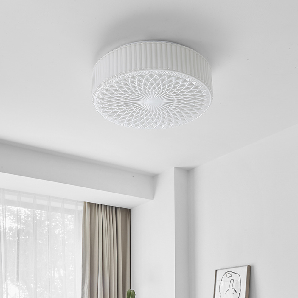 Retro Nostalgia Milky White Art Glass Ceiling Light