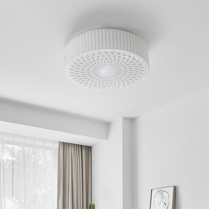 Retro Nostalgia Milky White Art Glass Ceiling Light
