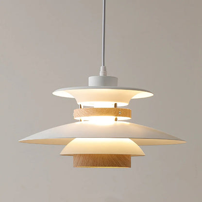 Nordic Wood and Aluminium Pendant Light