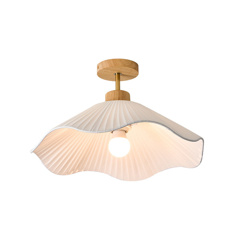 White Fabric Minimalist Pendant Light