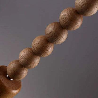 Solid Wood Bead Chain Pendant Light