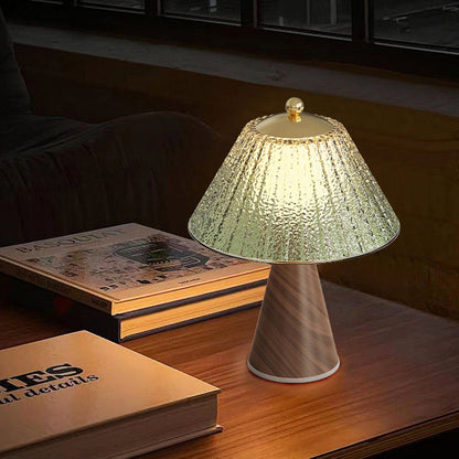 French Retro Glass Bedside Night Lamp