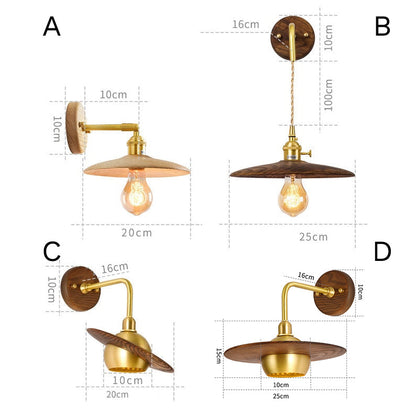 Wooden Boho Wall Light
