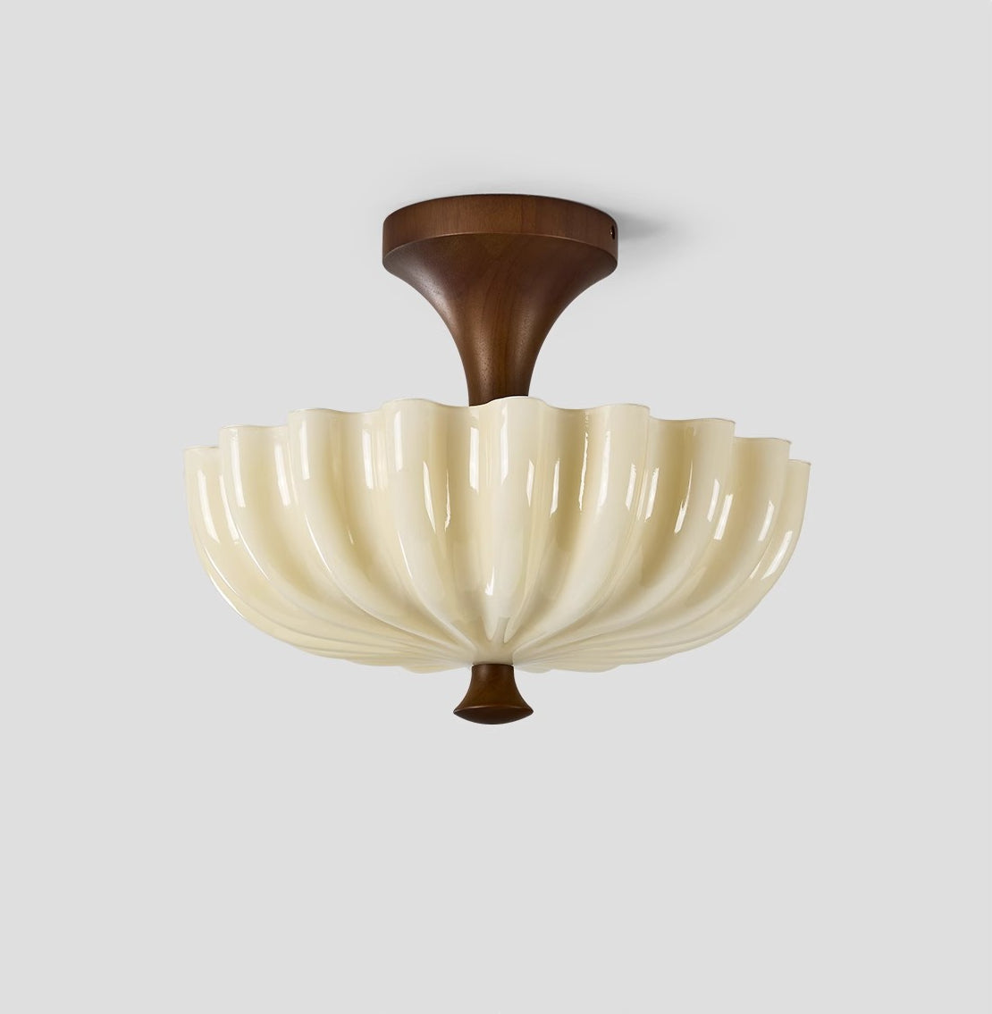 Vintage French Glass Ceiling Light