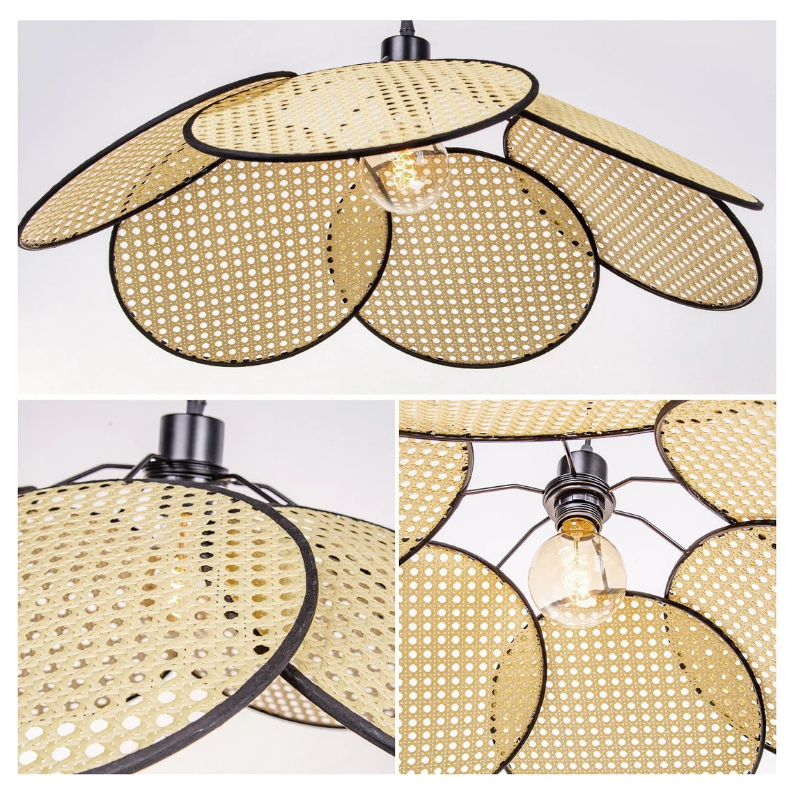 Modern Handwoven Rattan Lampshade