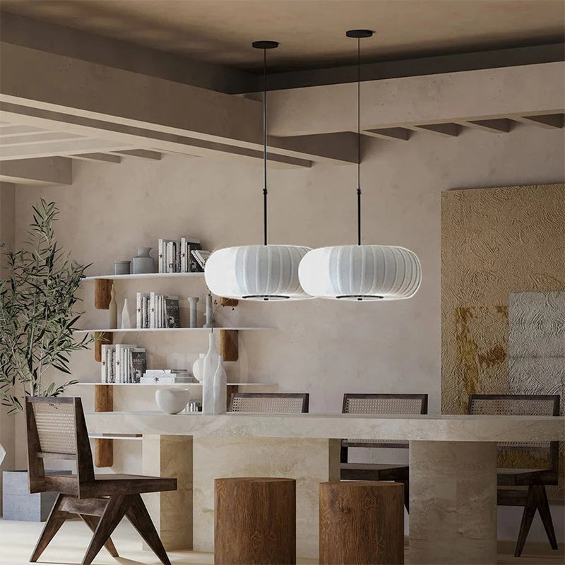 White Membrane Art Deco Pendant Light
