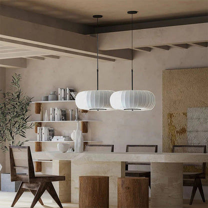 White Membrane Art Deco Pendant Light