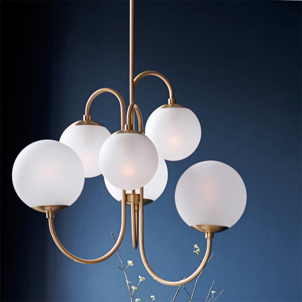 Gooseneck Orb 6-Light Chandelier