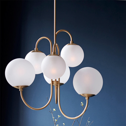 Gooseneck Orb 6-Light Chandelier