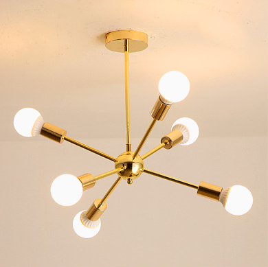 Gold Sputnik Starburst Chandelier