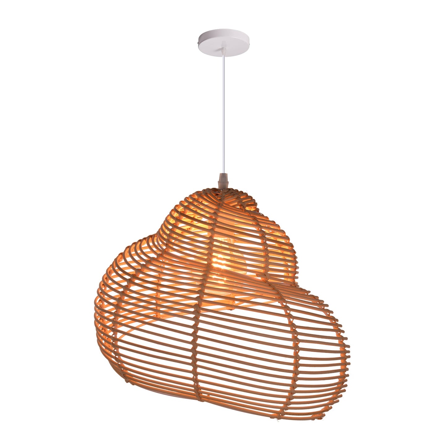 Woven Rattan Ribbon Pendant Light