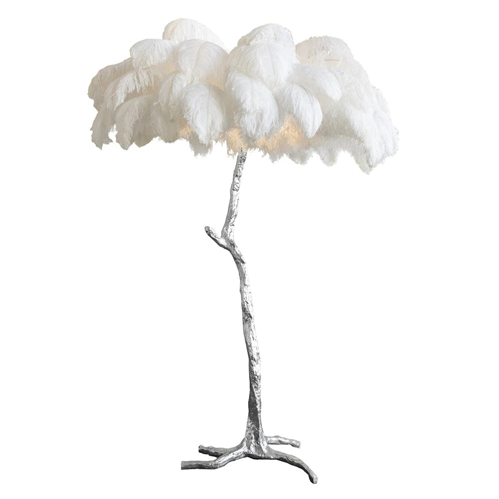 Ostrich Feather Floor Lamp, 160cm