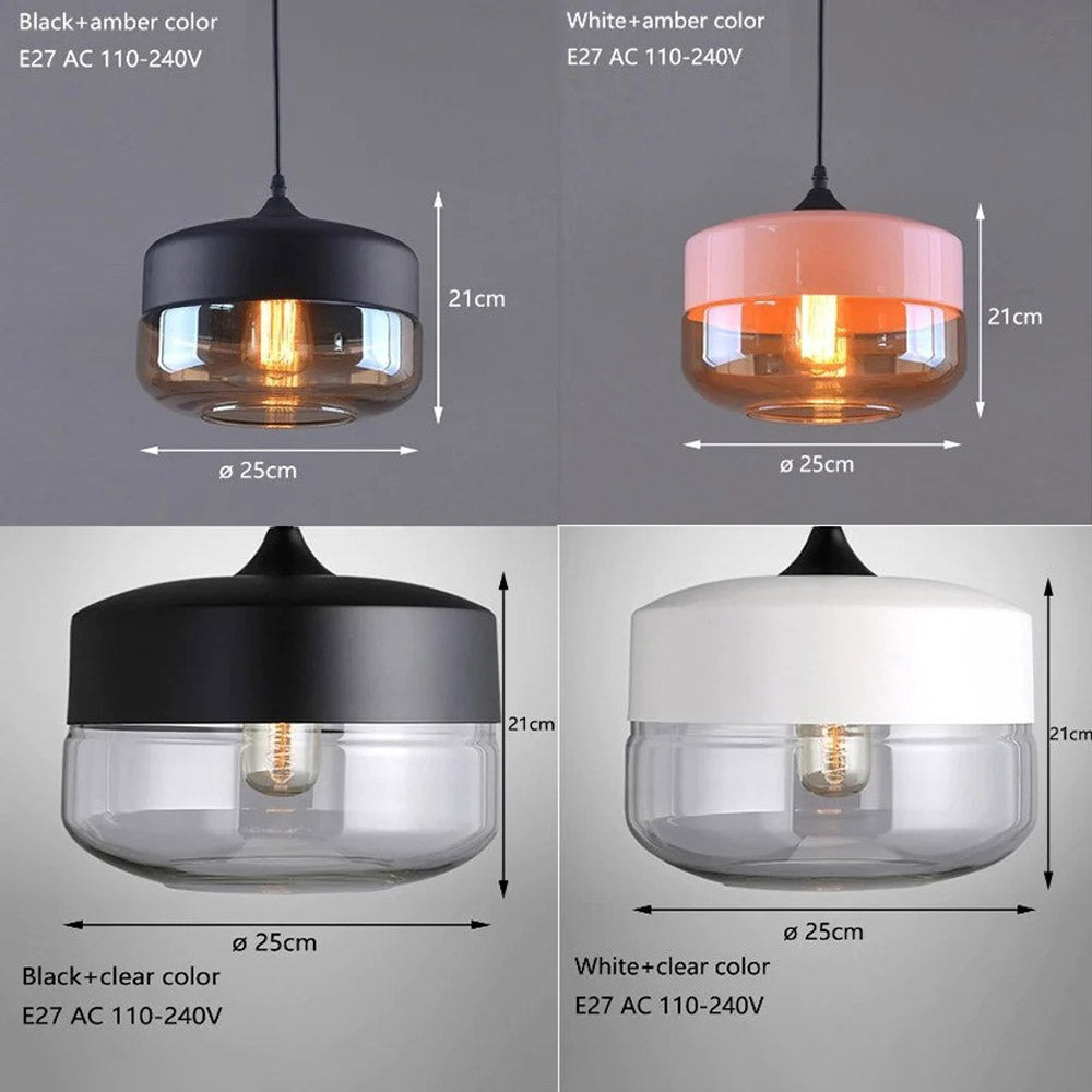Industrial Rustic Glass Pendant Light