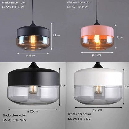 Industrial Rustic Glass Pendant Light