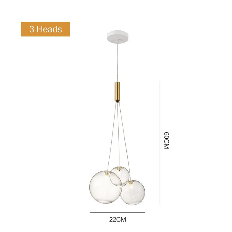 Cascading Glass Globe Chandelier