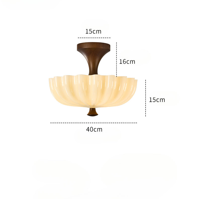 Vintage French Glass Ceiling Light