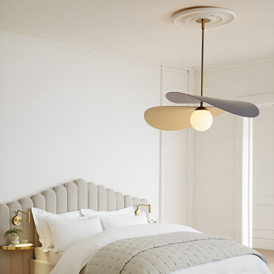 Layered Metal Petal Chandelier