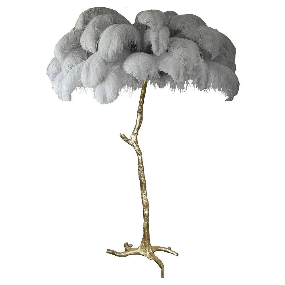 Ostrich Feather Floor Lamp, 160cm