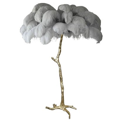 Ostrich Feather Floor Lamp, 160cm