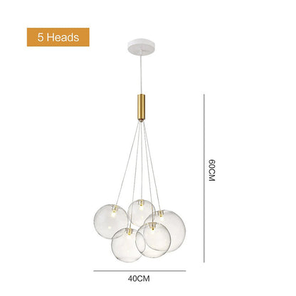 Cascading Glass Globe Chandelier