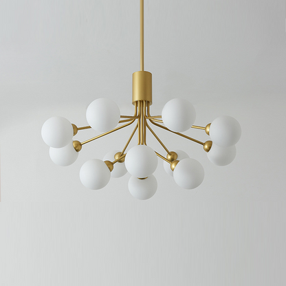 Gold Branching Globe Chandelier