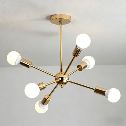 Gold Sputnik Starburst Chandelier