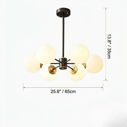 Black and Brass Sputnik Globe Chandelier