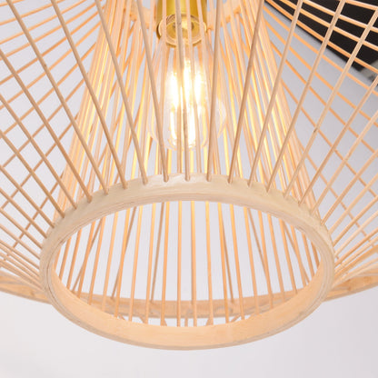 Architectural Bamboo Saucer Pendant