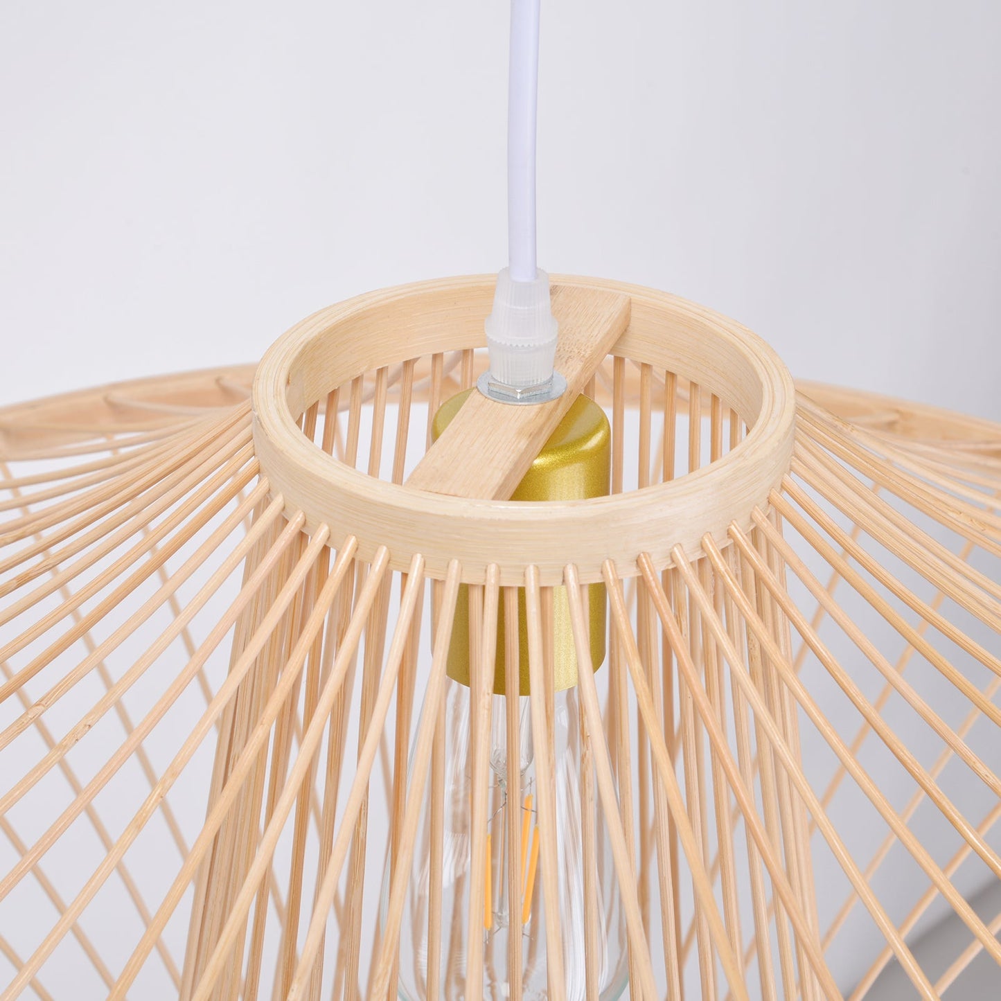 Architectural Bamboo Saucer Pendant