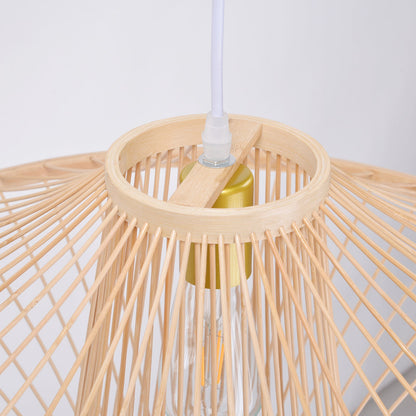 Architectural Bamboo Saucer Pendant
