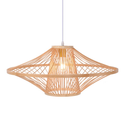 Architectural Bamboo Saucer Pendant