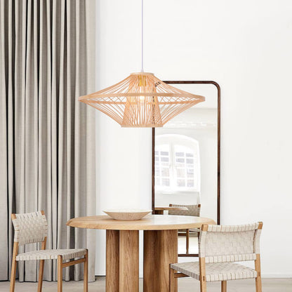 Architectural Bamboo Saucer Pendant