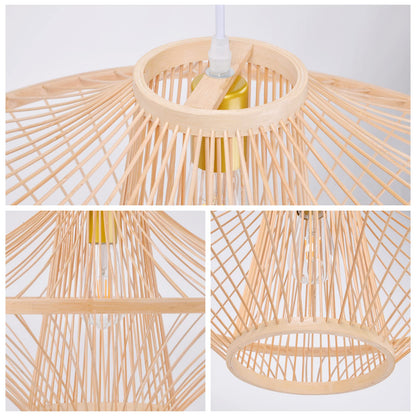 Architectural Bamboo Saucer Pendant