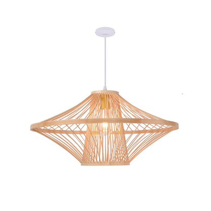 Architectural Bamboo Saucer Pendant