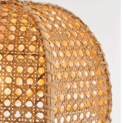 Rattan Scalloped Wavy Umbrella Dome