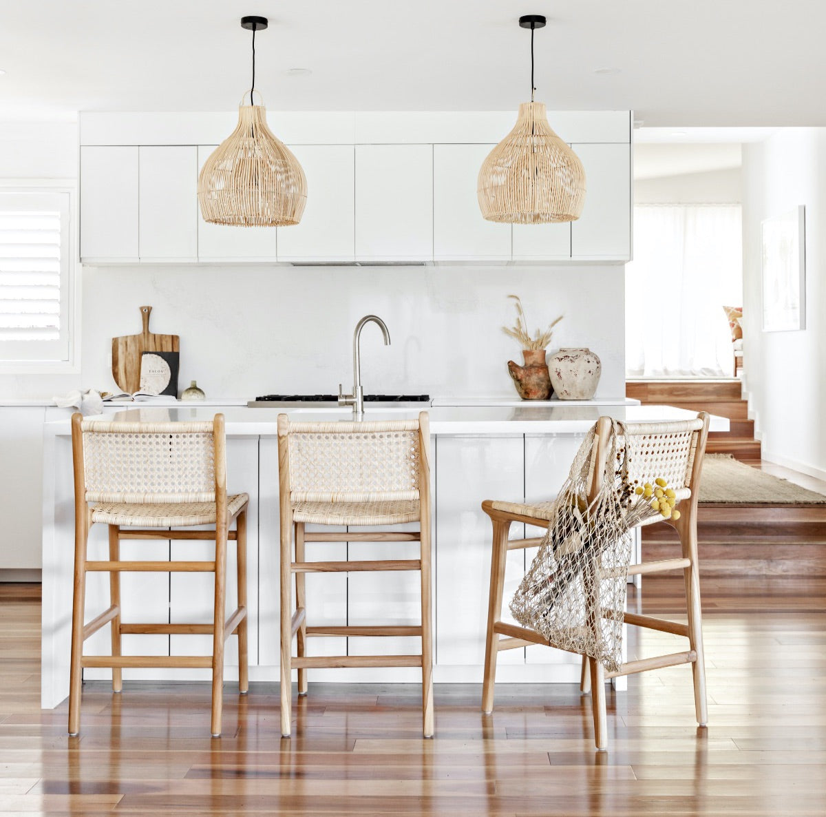 Rattan Gourd Pendant Light