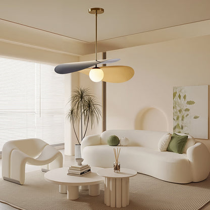 Layered Metal Petal Chandelier