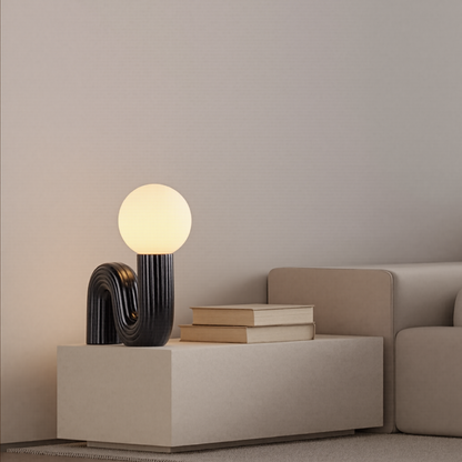 Memphis Wavy Ribbed Ceramic Table Lamp
