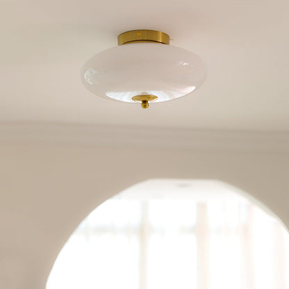UFO Opal Glass Flush Mount Light