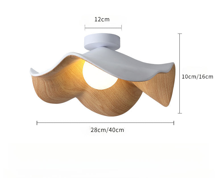 Retro Wood Grain Ceiling Light