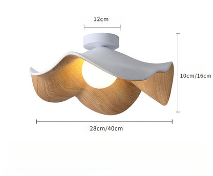 Retro Wood Grain Ceiling Light